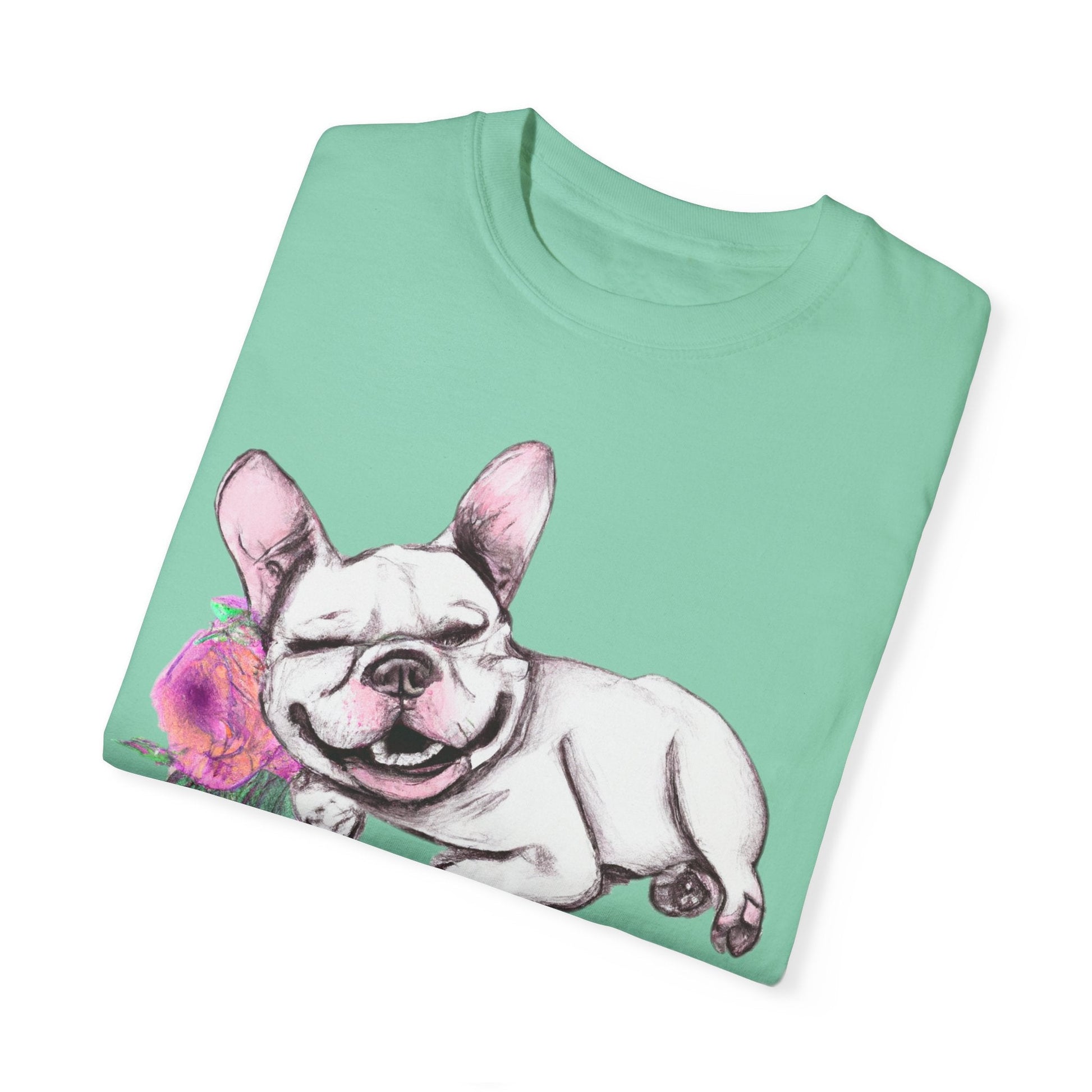 Frenchie with a Rose - WhimsyInkWear