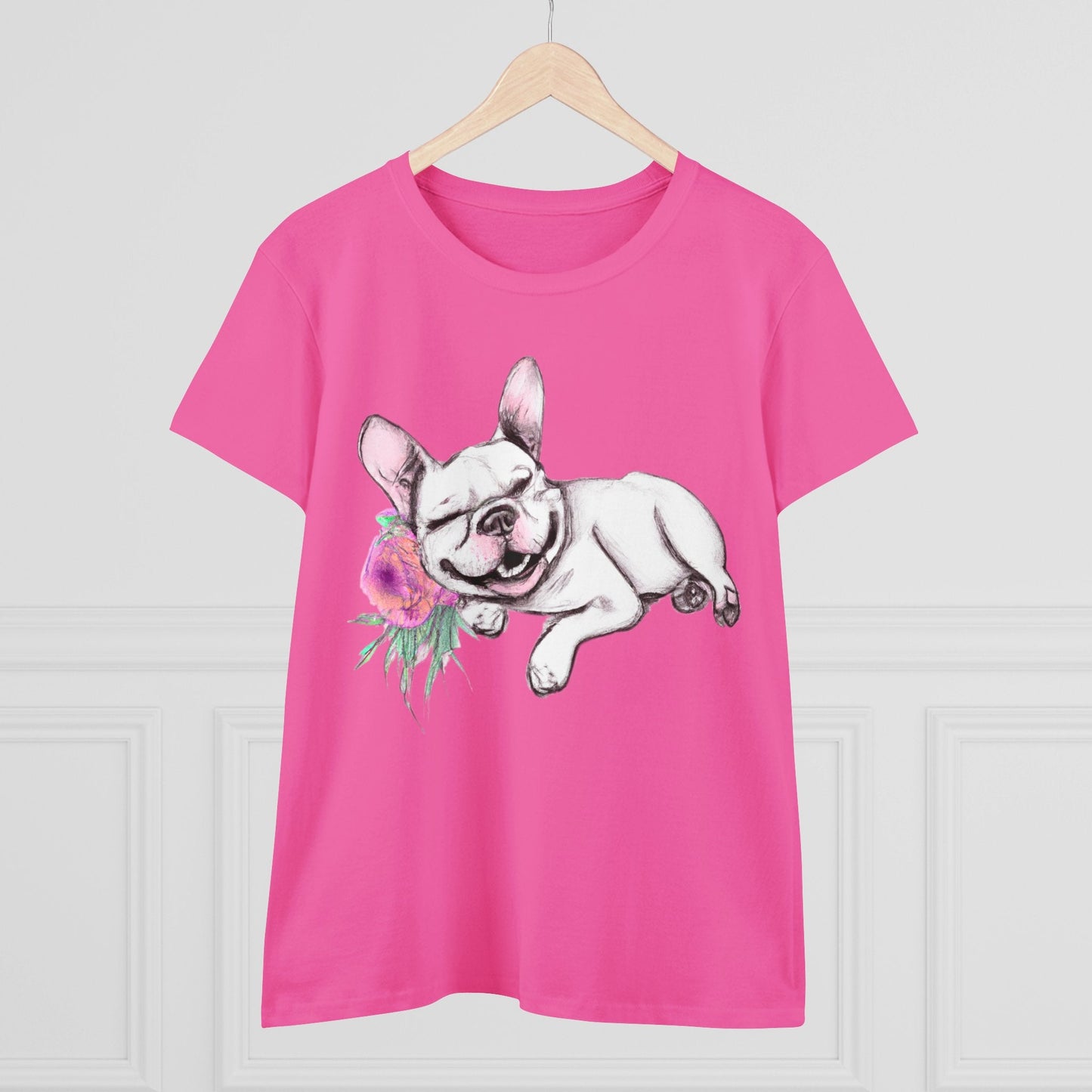 Frenchie with a Rose - WhimsyInkWear