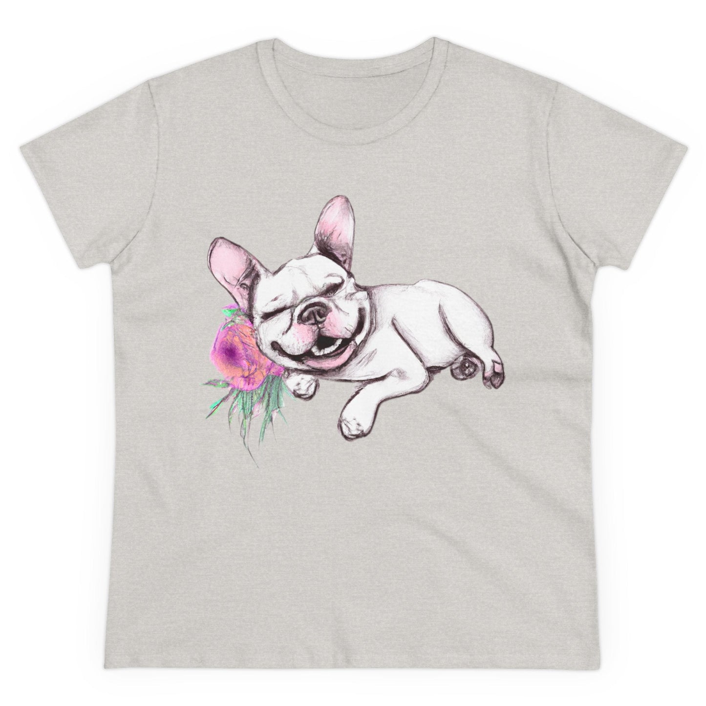 Frenchie with a Rose - WhimsyInkWear