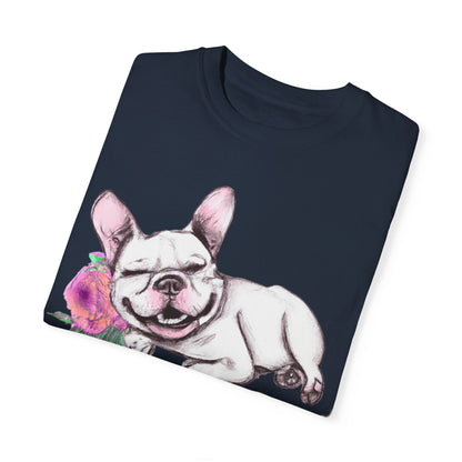 Frenchie with a Rose - WhimsyInkWear