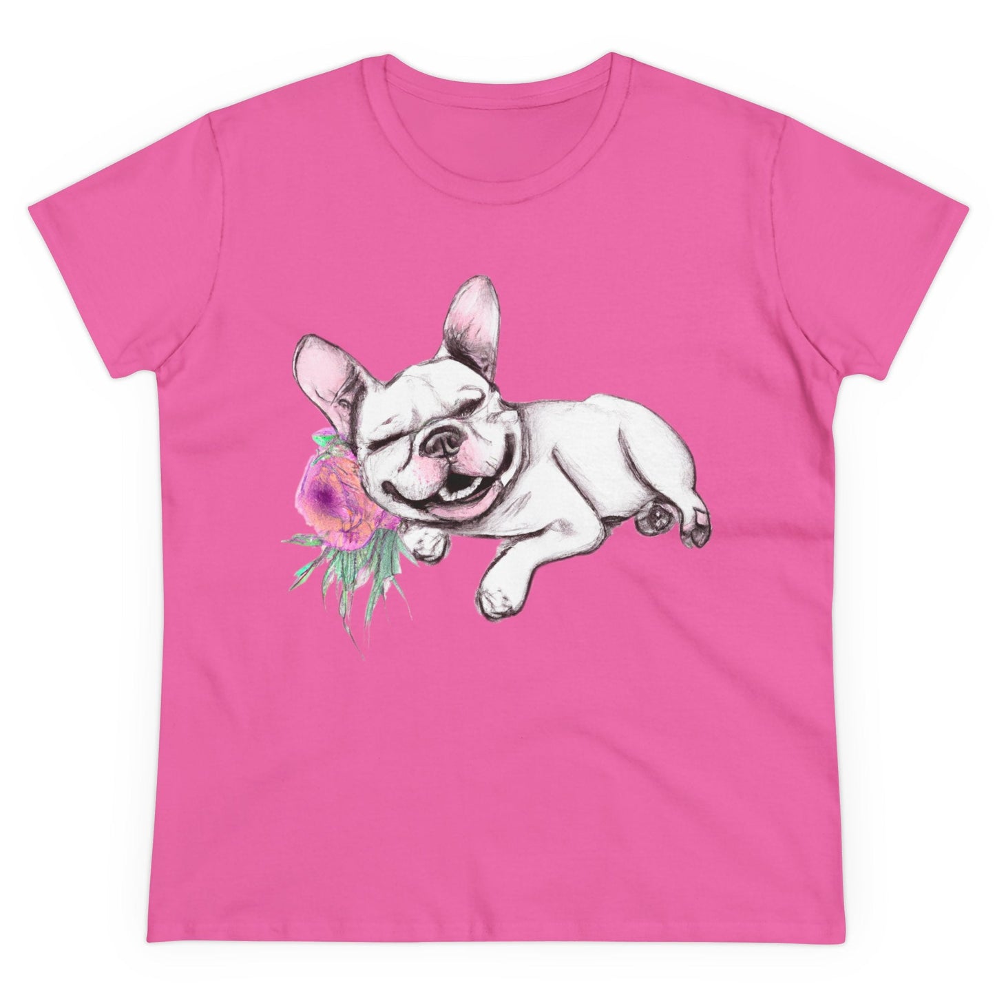 Frenchie with a Rose - WhimsyInkWear