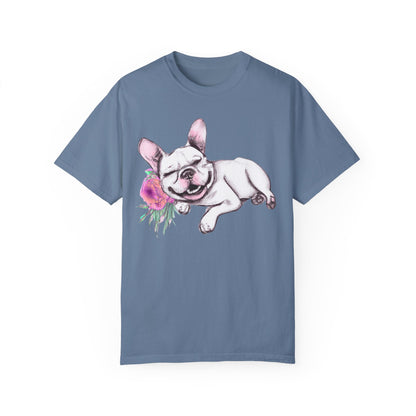 Frenchie with a Rose - WhimsyInkWear