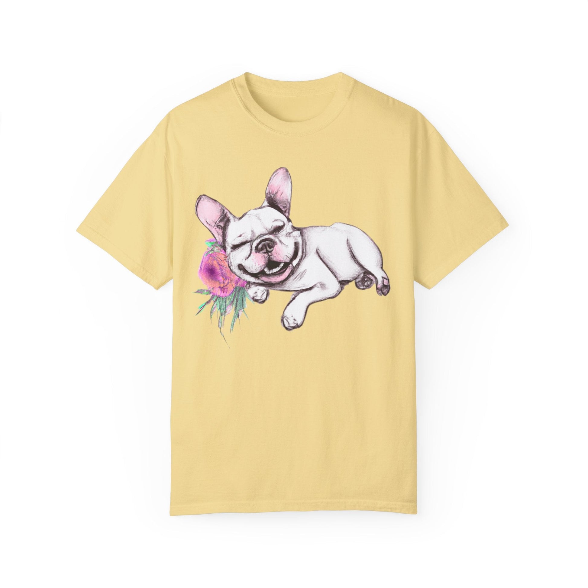 Frenchie with a Rose - WhimsyInkWear