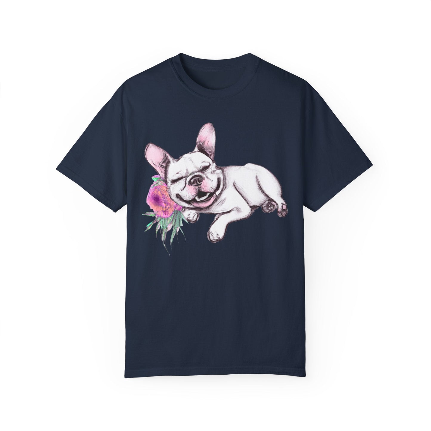 Frenchie with a Rose - WhimsyInkWear