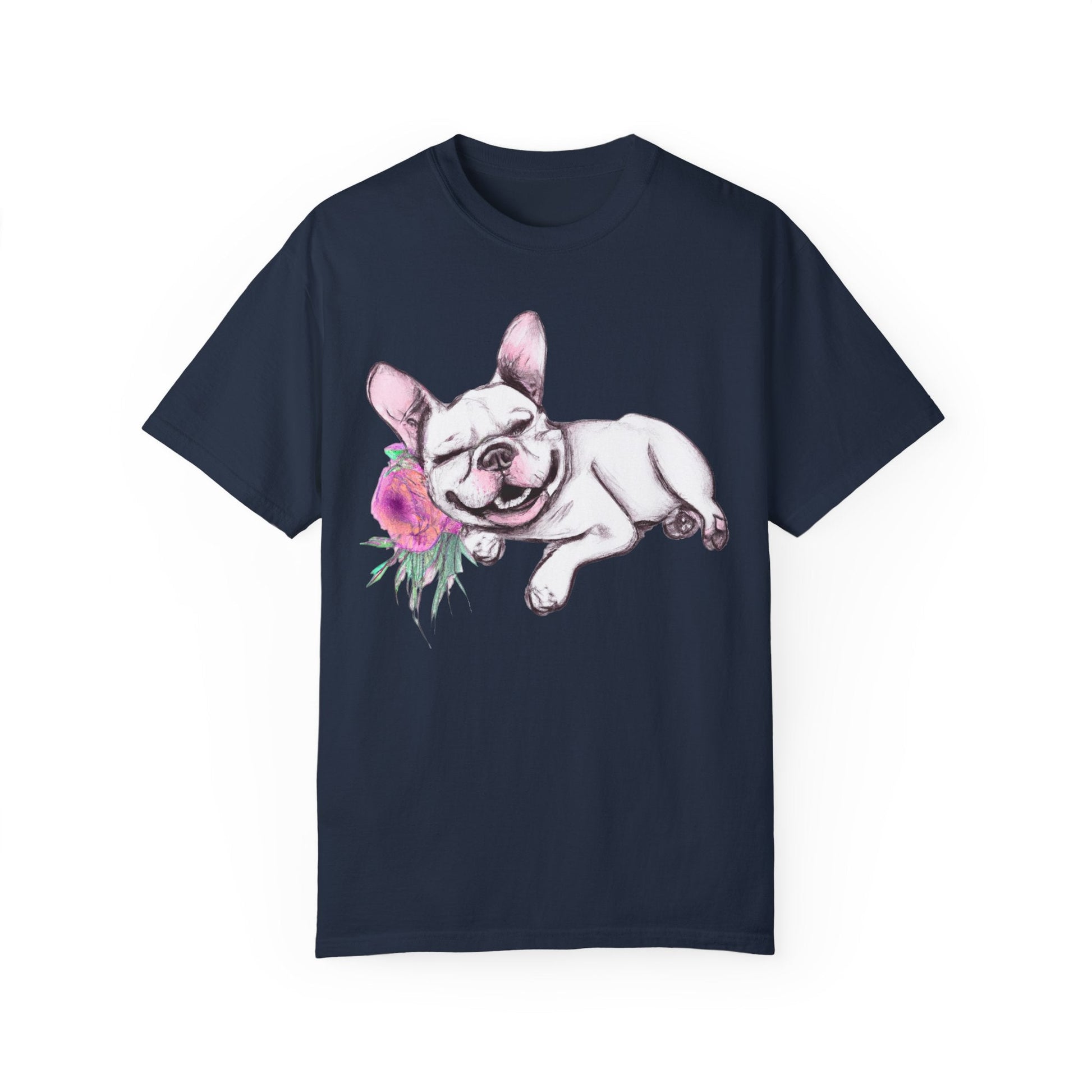 Frenchie with a Rose - WhimsyInkWear