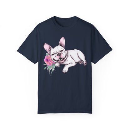 Frenchie with a Rose - WhimsyInkWear