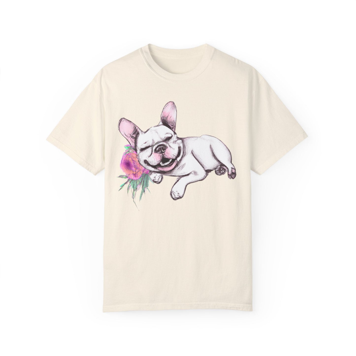 Frenchie with a Rose - WhimsyInkWear