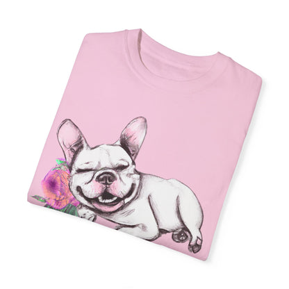 Frenchie with a Rose - WhimsyInkWear