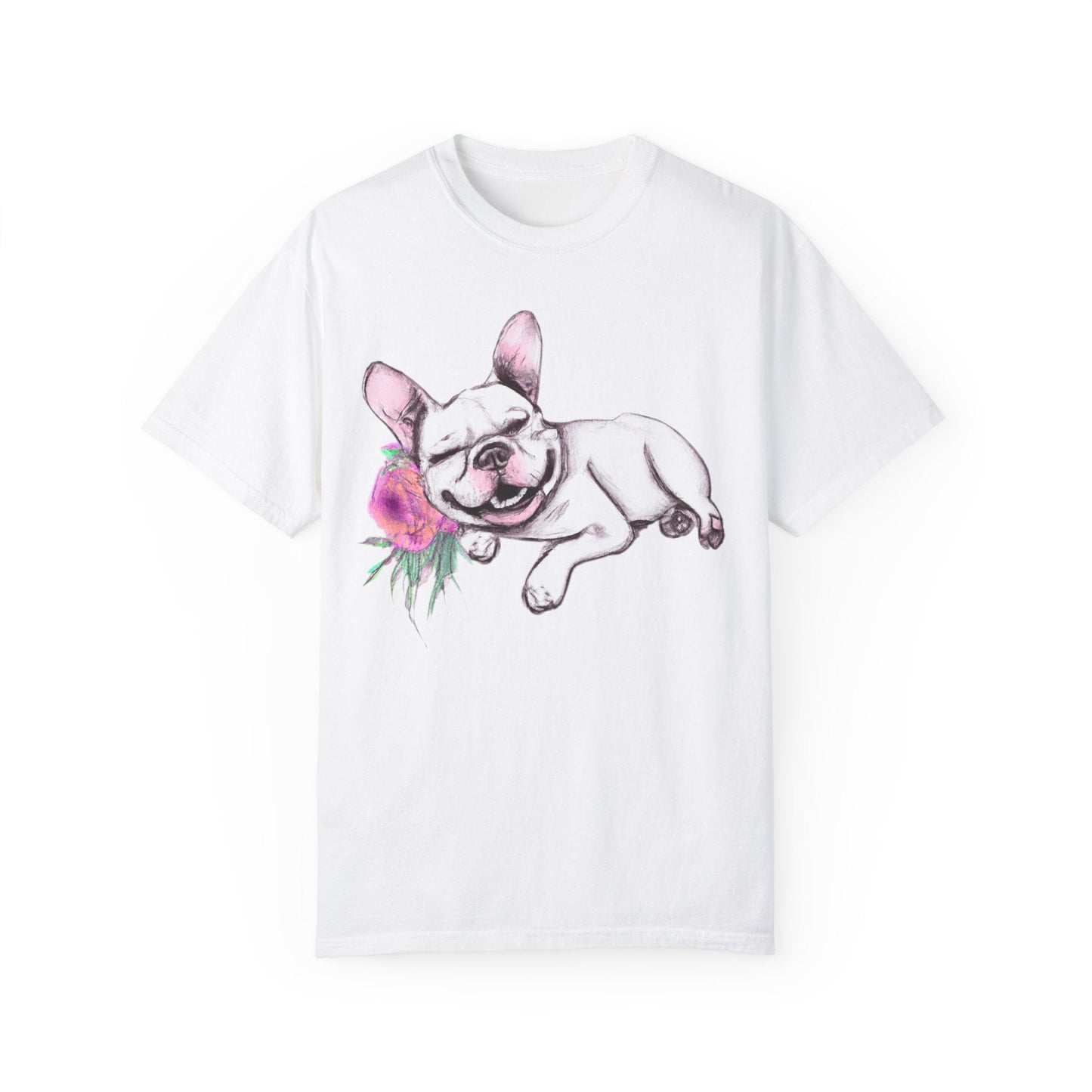Frenchie with a Rose - WhimsyInkWear