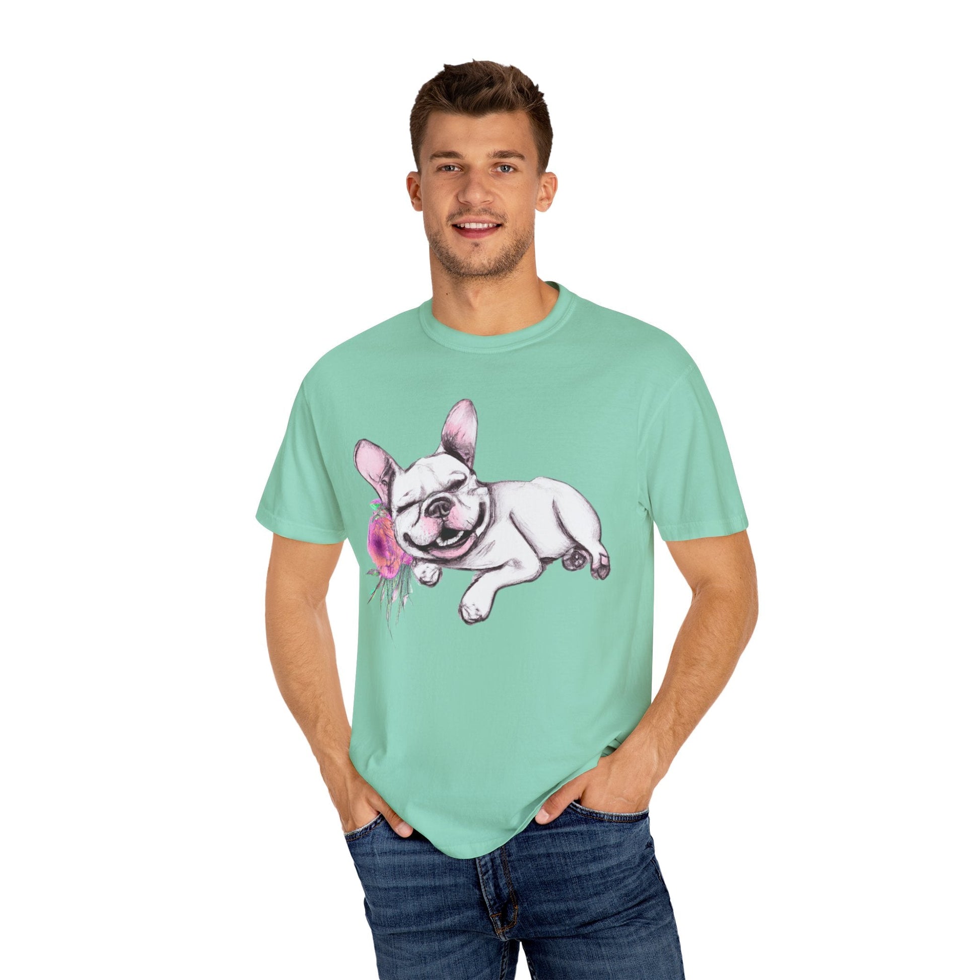 Frenchie with a Rose - WhimsyInkWear