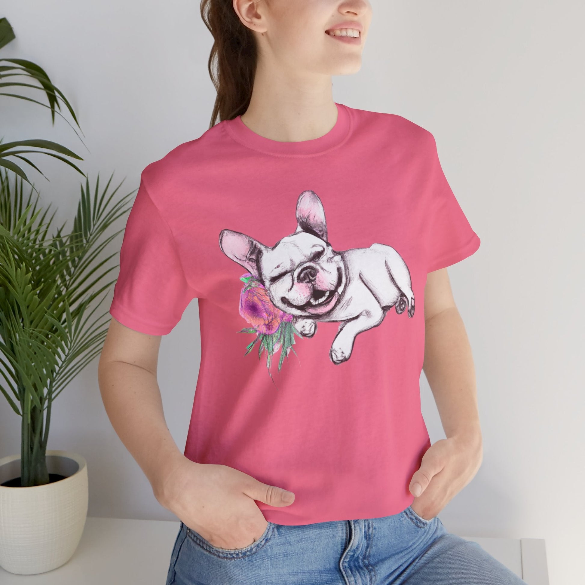 Frenchie with a Rose - WhimsyInkWear