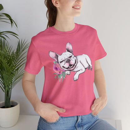 Frenchie with a Rose - WhimsyInkWear