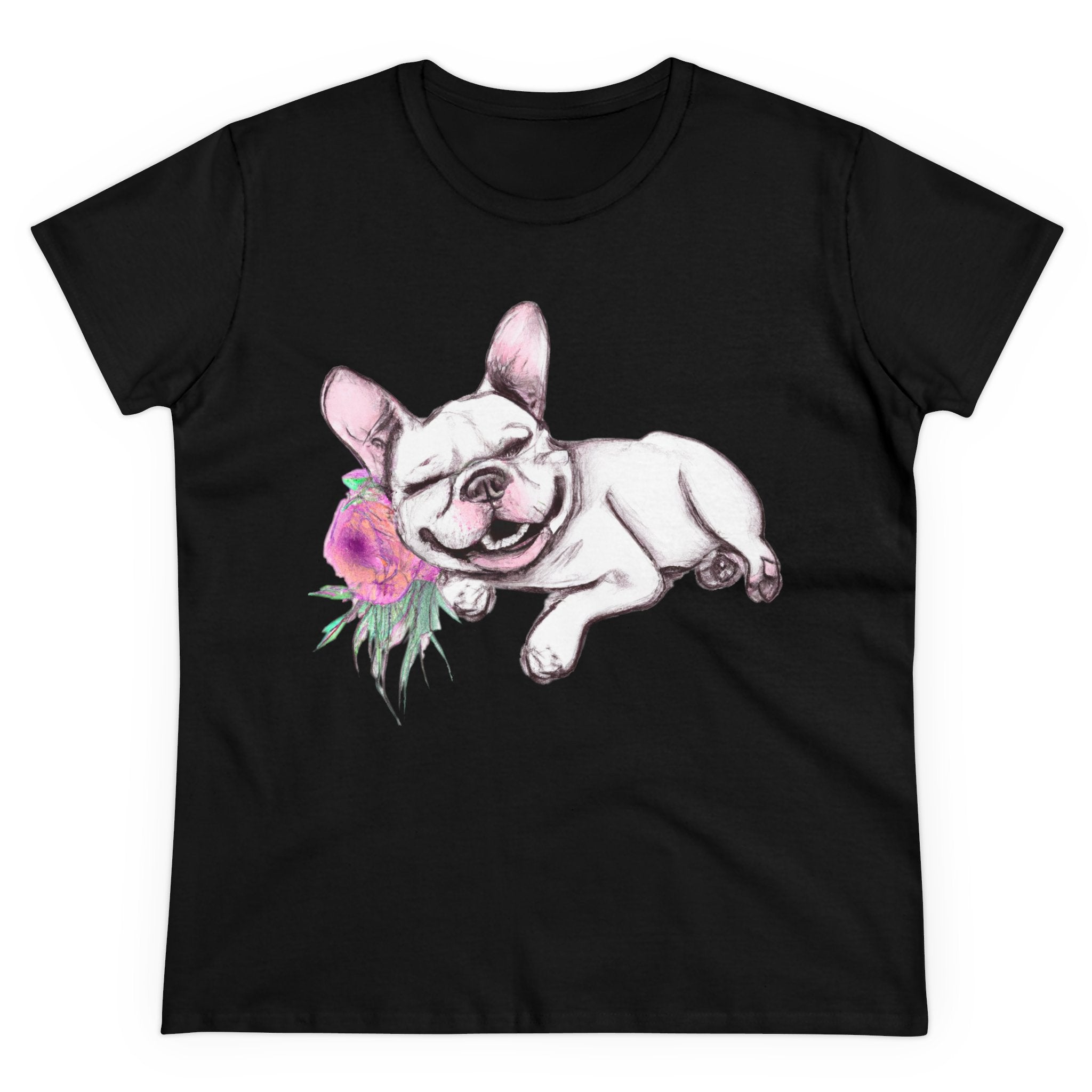 Frenchie with a Rose