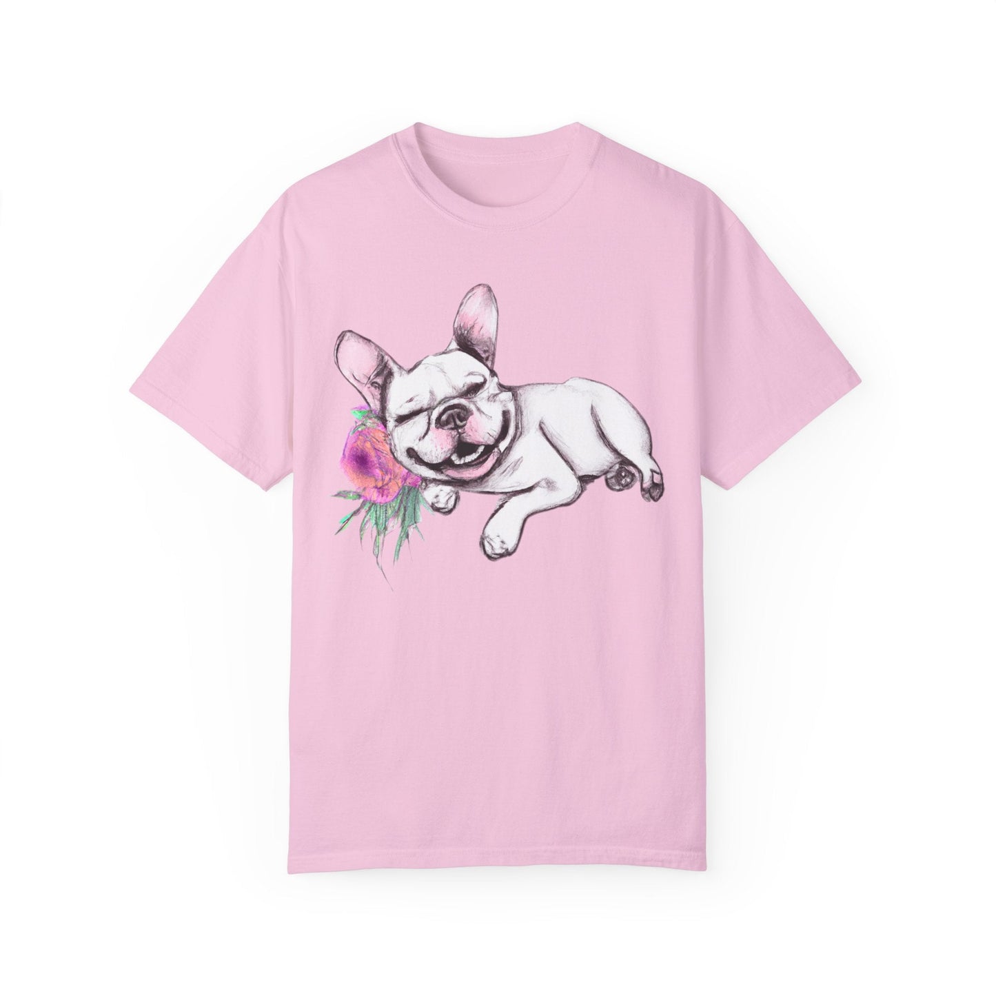 Frenchie with a Rose - WhimsyInkWear