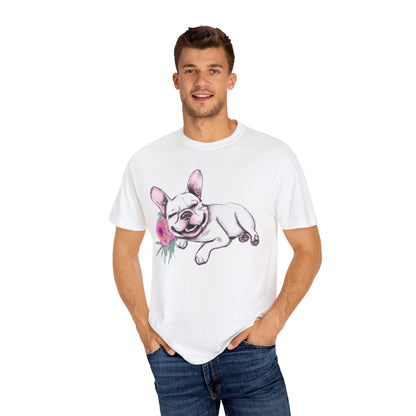 Frenchie with a Rose - WhimsyInkWear