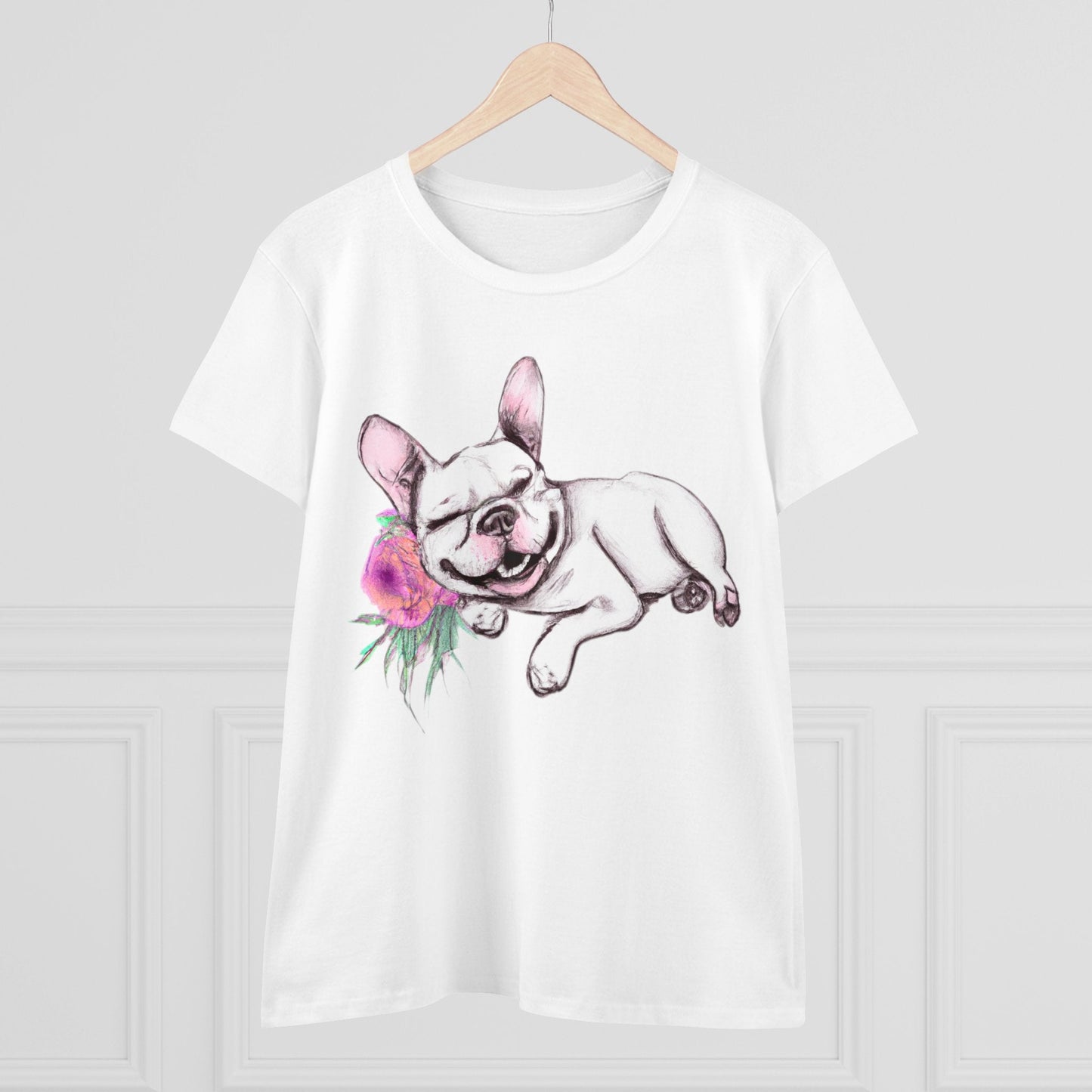 Frenchie with a Rose - WhimsyInkWear