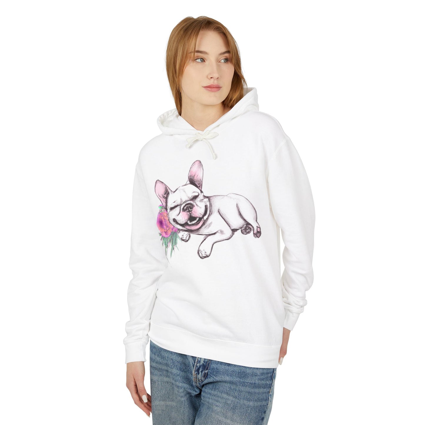 Frenchie with a Rose - WhimsyInkWear