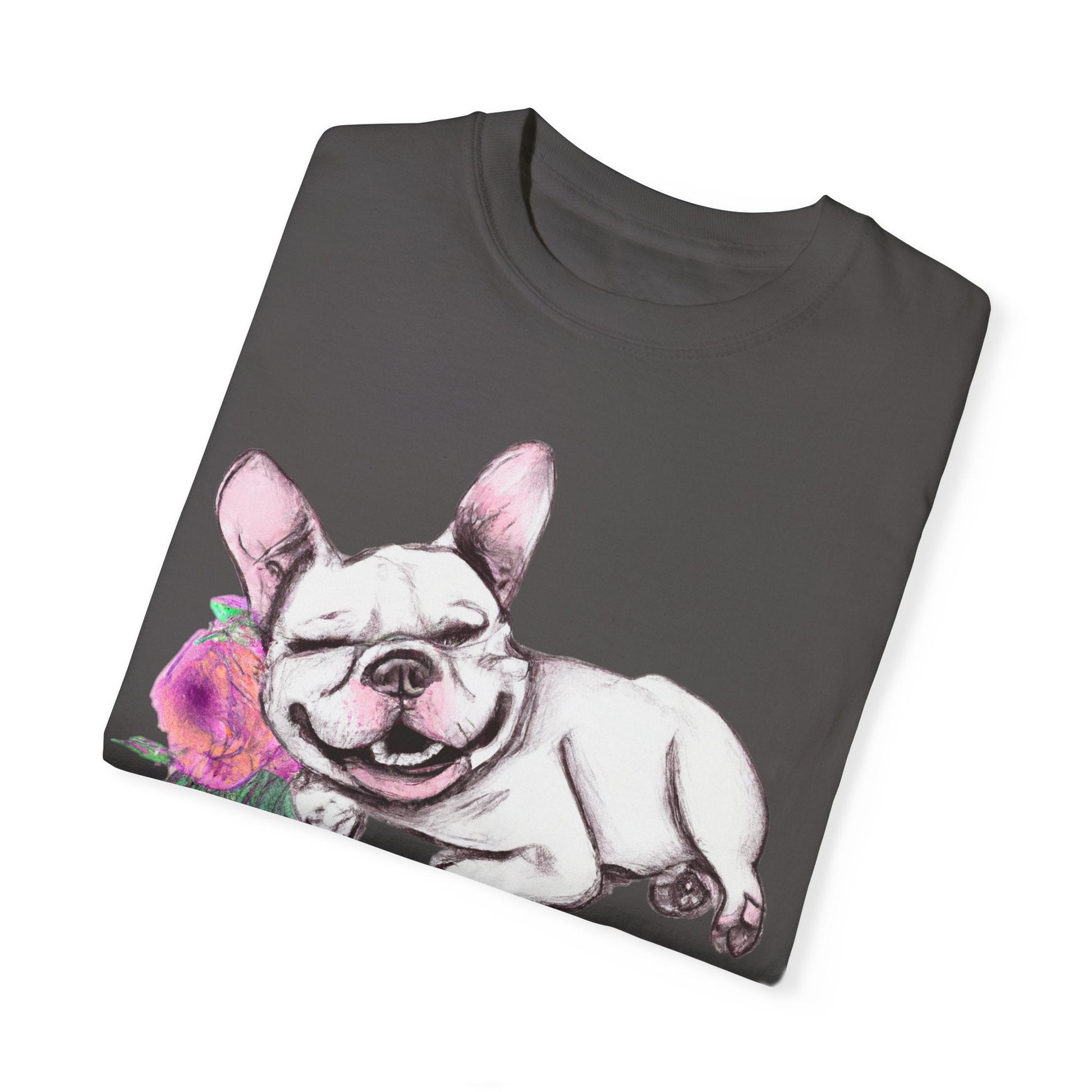 Frenchie with a Rose - WhimsyInkWear