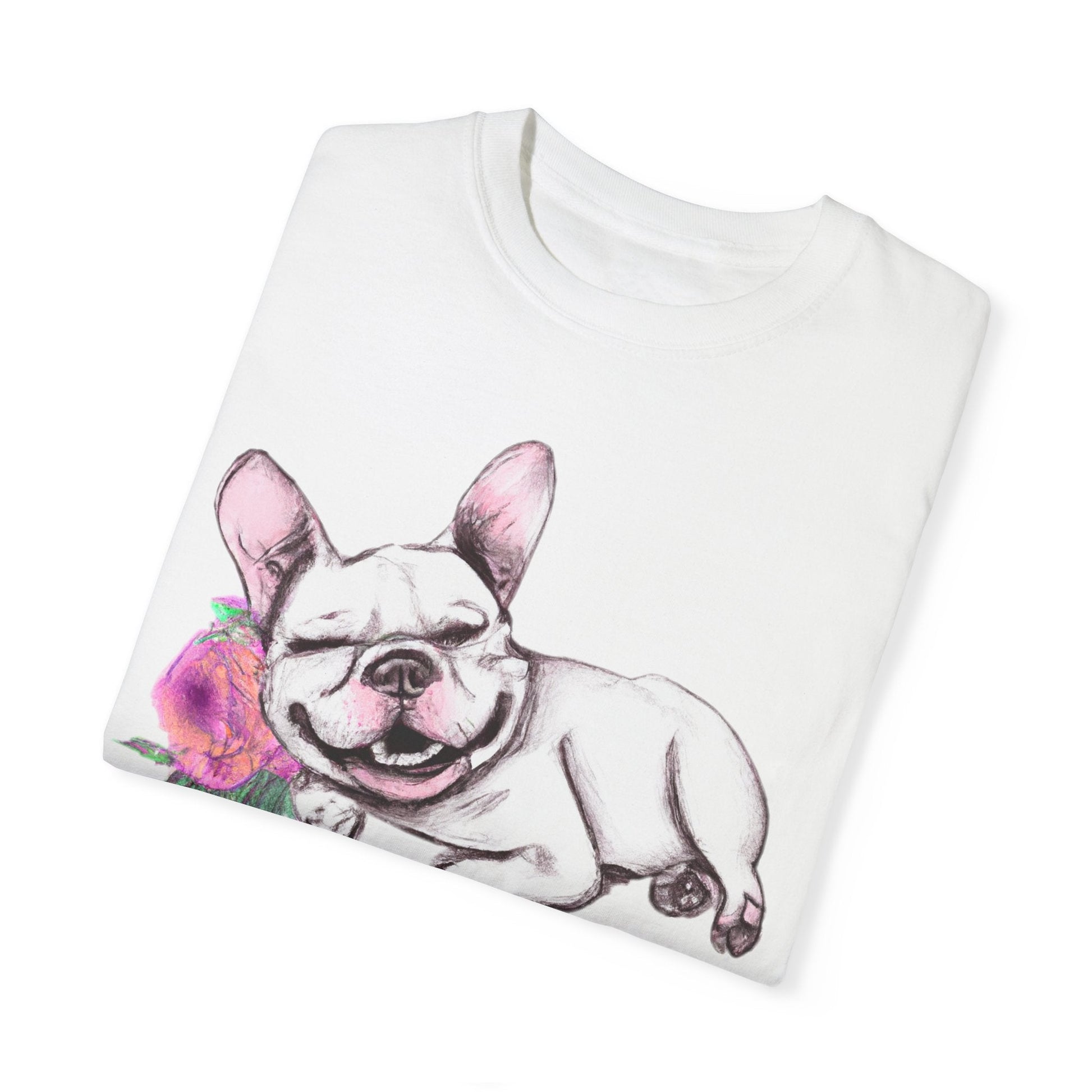 Frenchie with a Rose - WhimsyInkWear