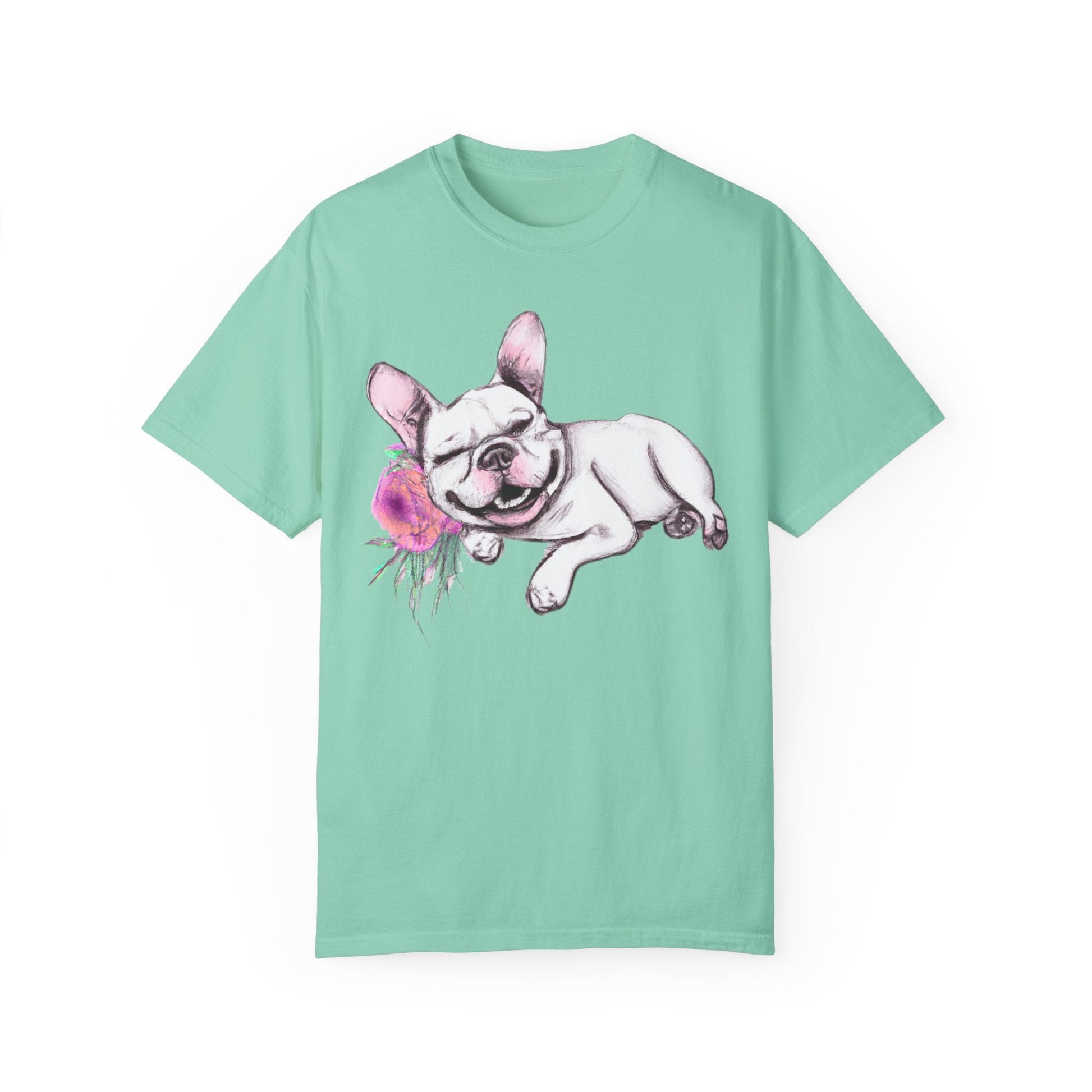 Frenchie with a Rose - WhimsyInkWear