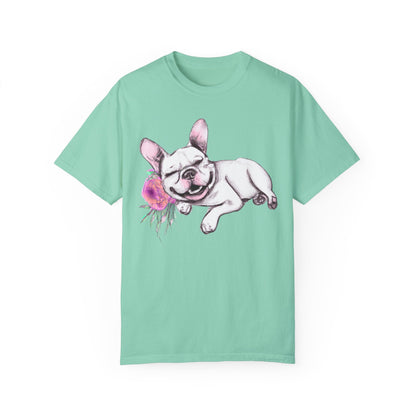 Frenchie with a Rose - WhimsyInkWear