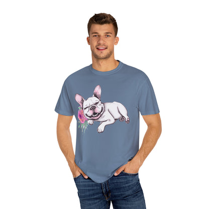 Frenchie with a Rose - WhimsyInkWear