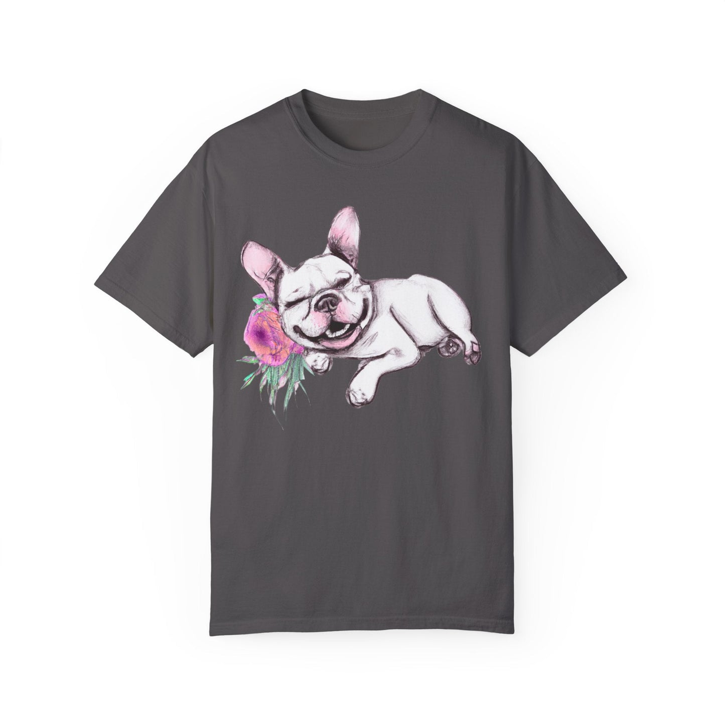Frenchie with a Rose - WhimsyInkWear