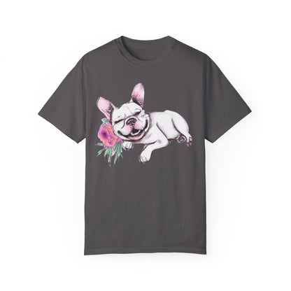 Frenchie with a Rose - WhimsyInkWear