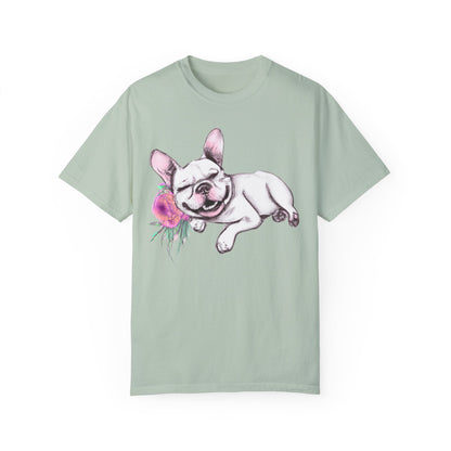 Frenchie with a Rose - WhimsyInkWear