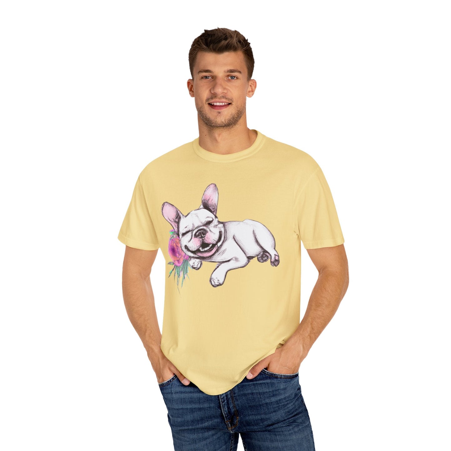 Frenchie with a Rose - WhimsyInkWear