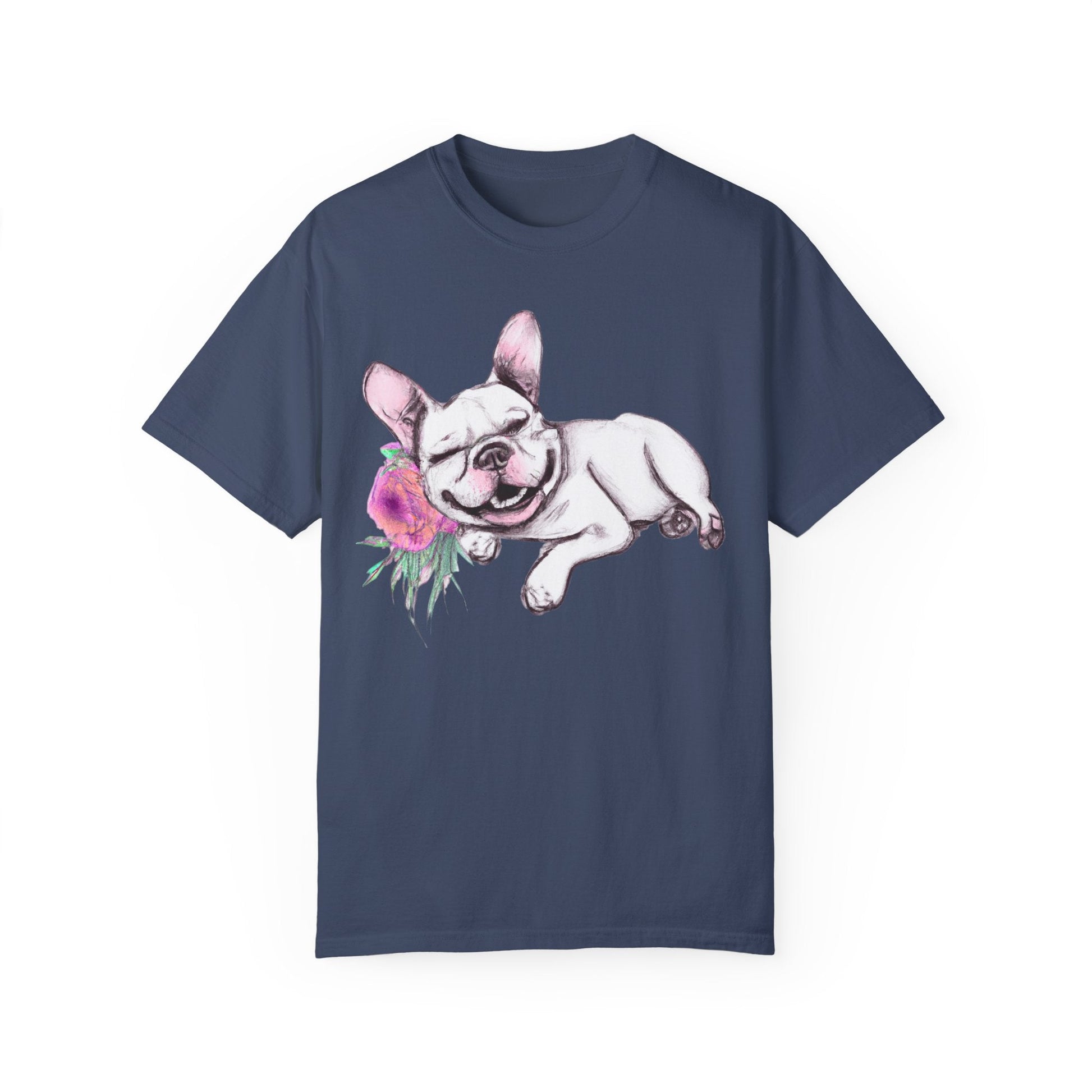 Frenchie with a Rose - WhimsyInkWear