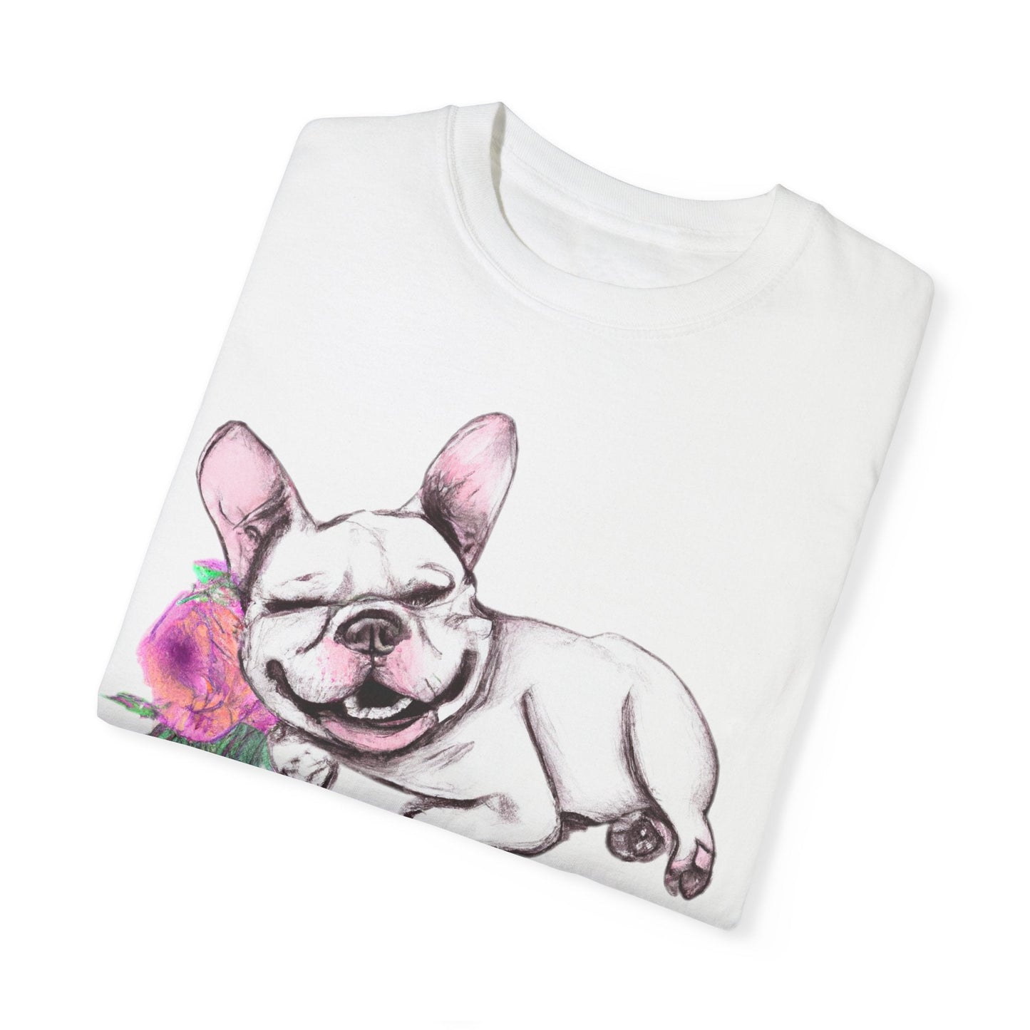 Frenchie with a Rose - WhimsyInkWear