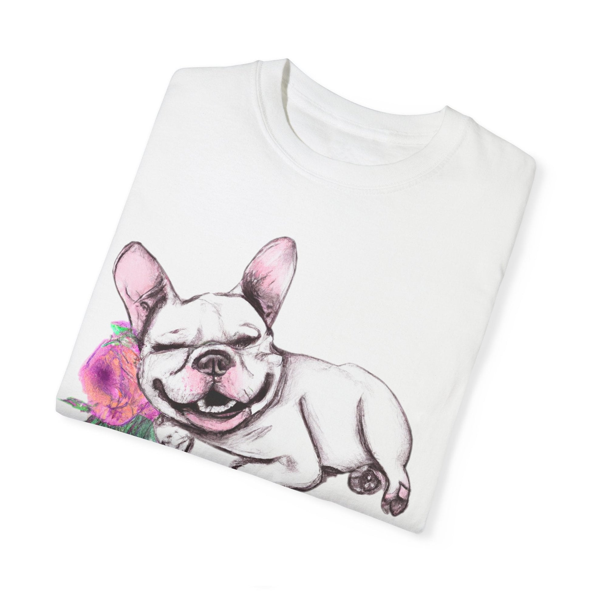 Frenchie with a Rose - WhimsyInkWear