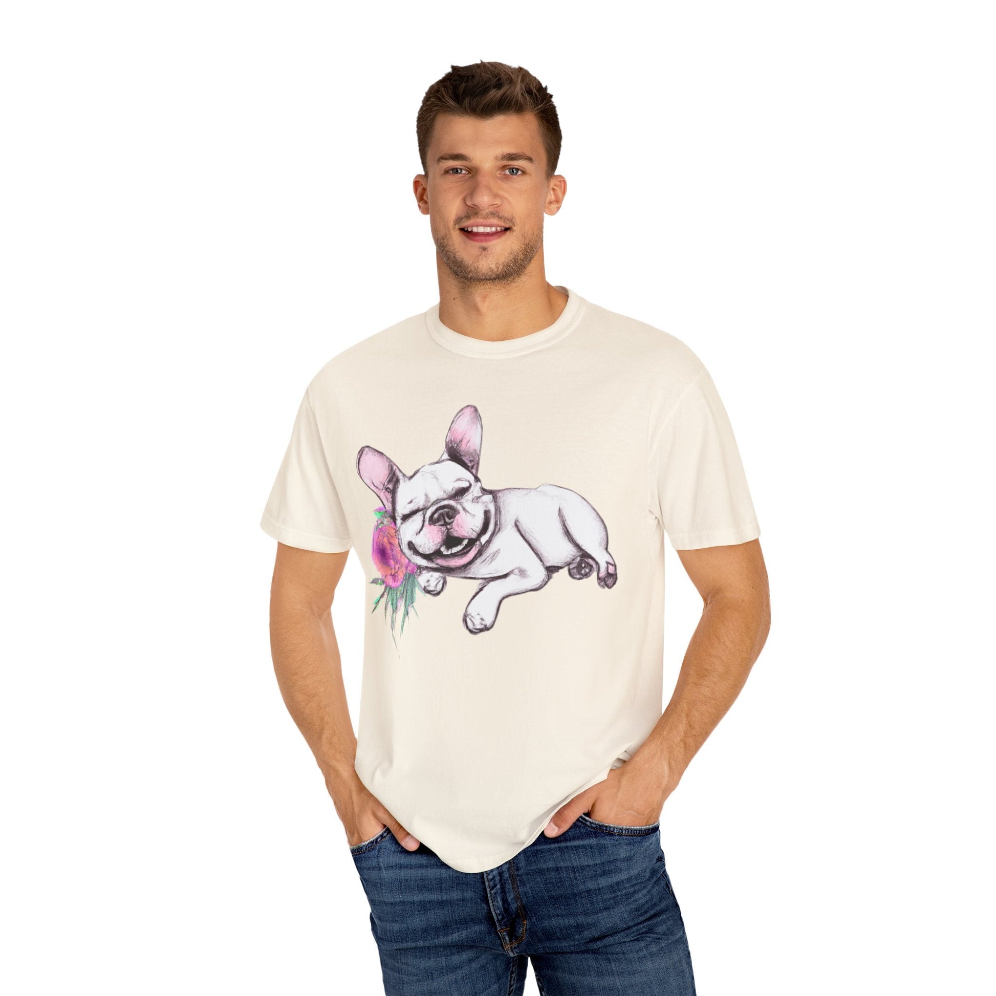 Frenchie with a Rose - WhimsyInkWear