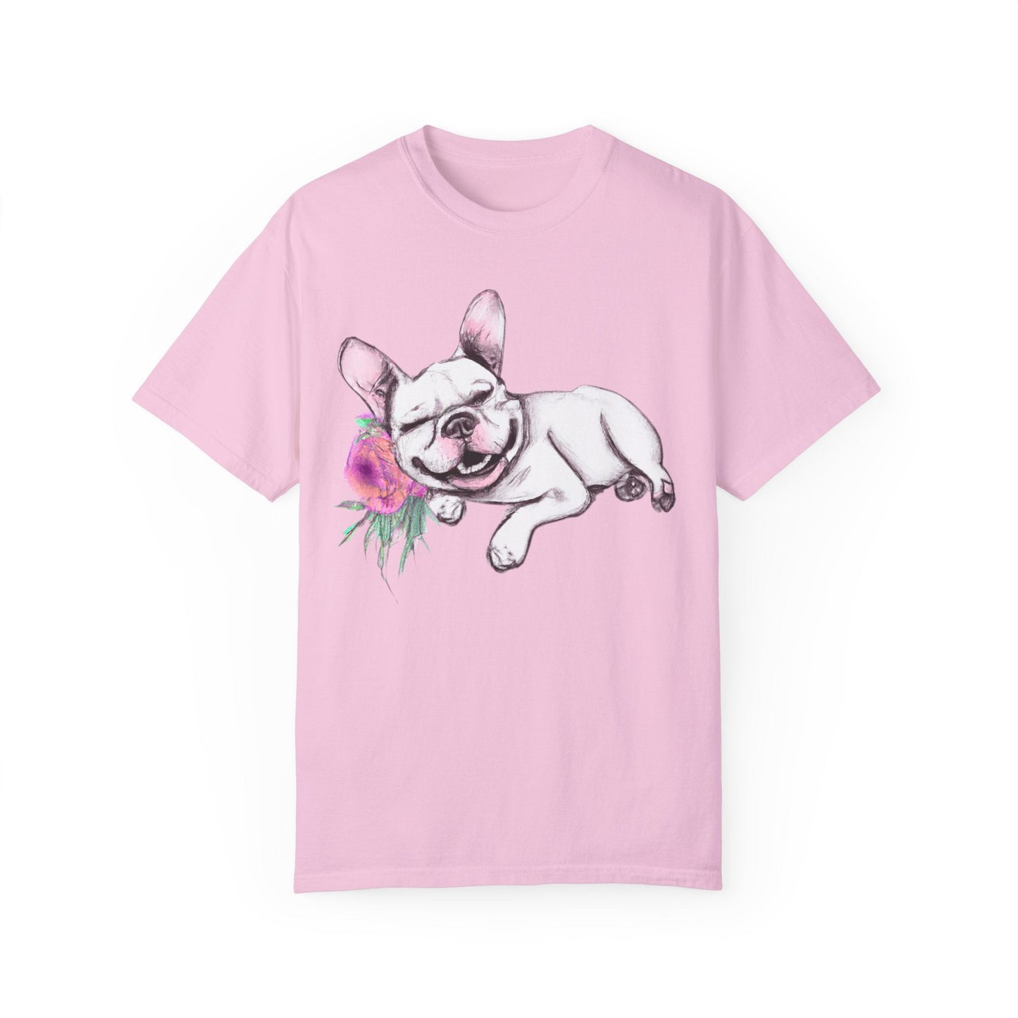 Frenchie with a Rose - WhimsyInkWear