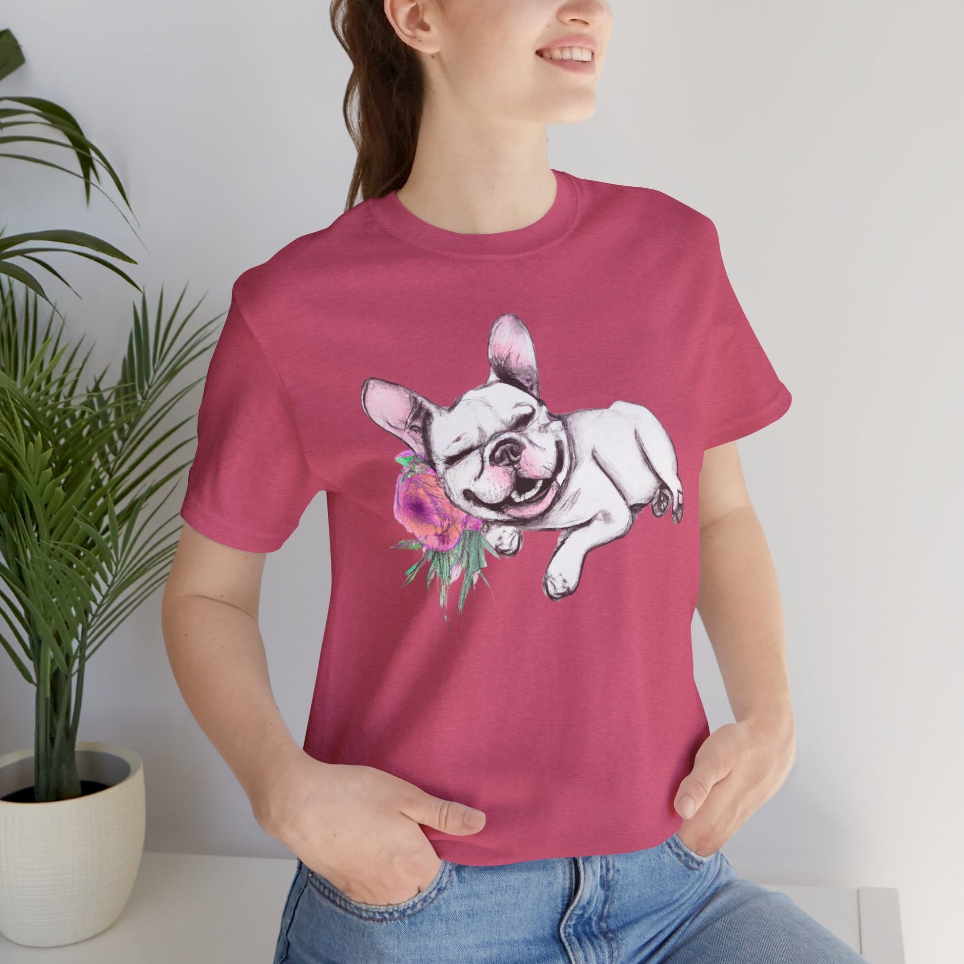 Frenchie with a Rose - WhimsyInkWear