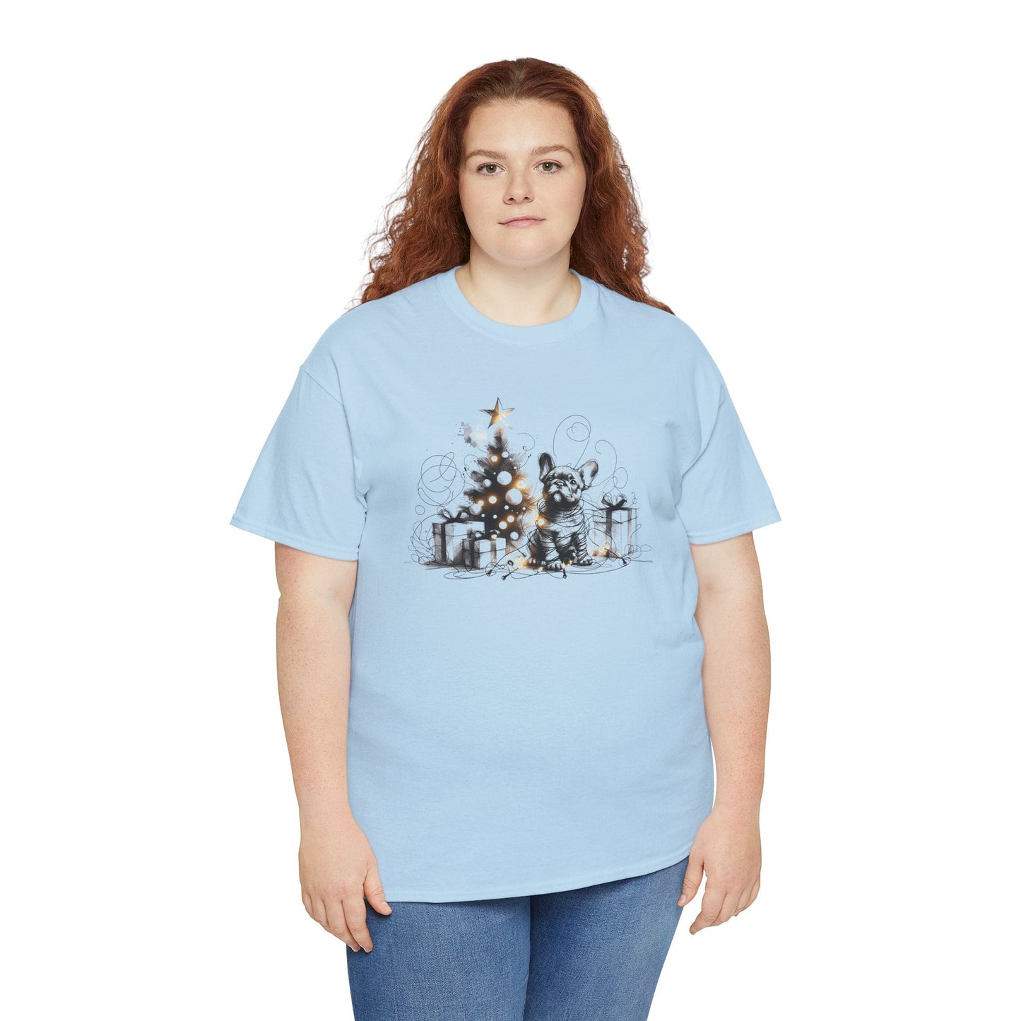 Frenchie with Lighted Tree - WhimsyInkWear