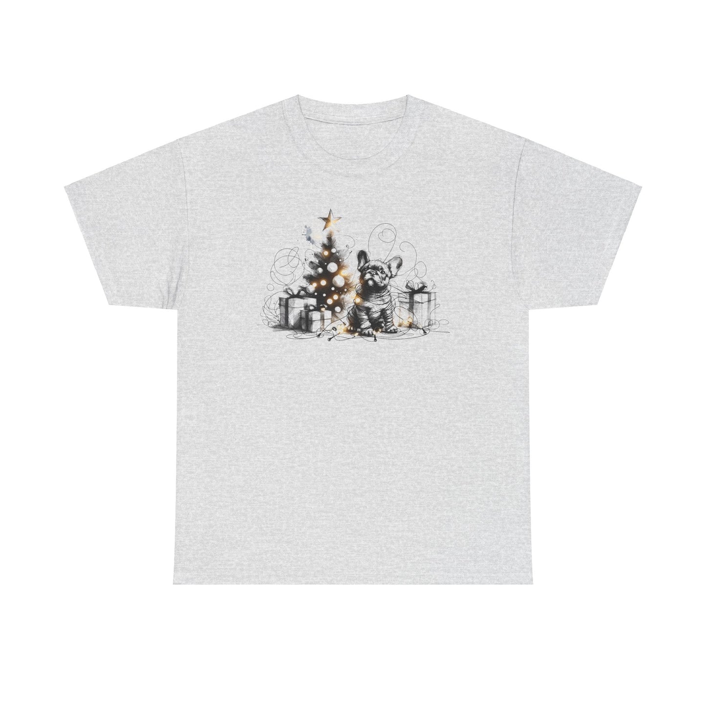Frenchie with Lighted Tree - WhimsyInkWear
