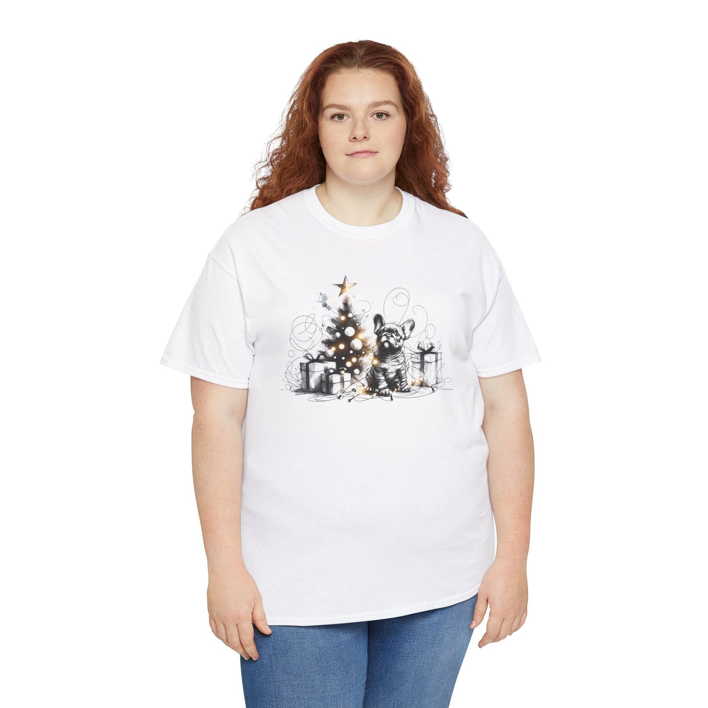 Frenchie with Lighted Tree - WhimsyInkWear