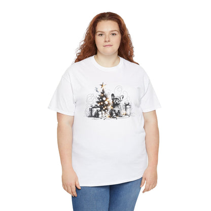 Frenchie with Lighted Tree - WhimsyInkWear