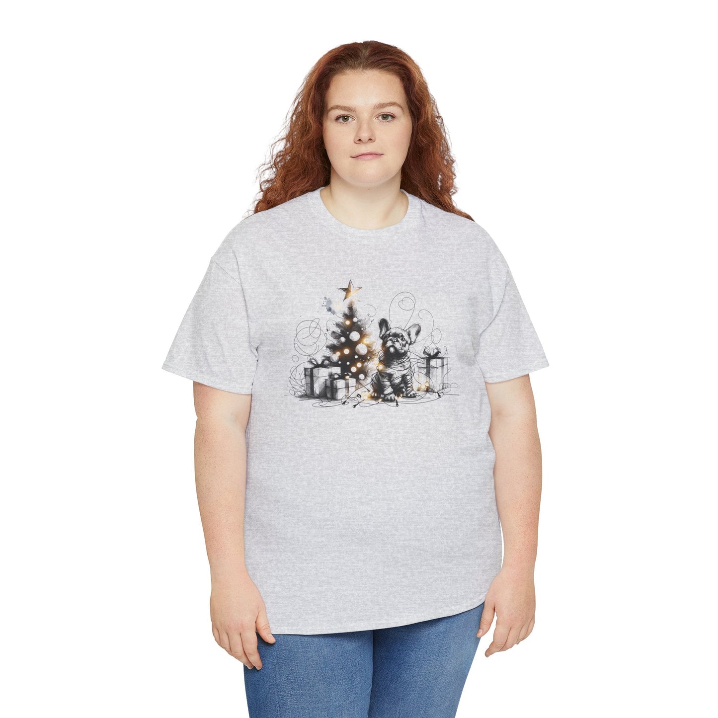 Frenchie with Lighted Tree - WhimsyInkWear