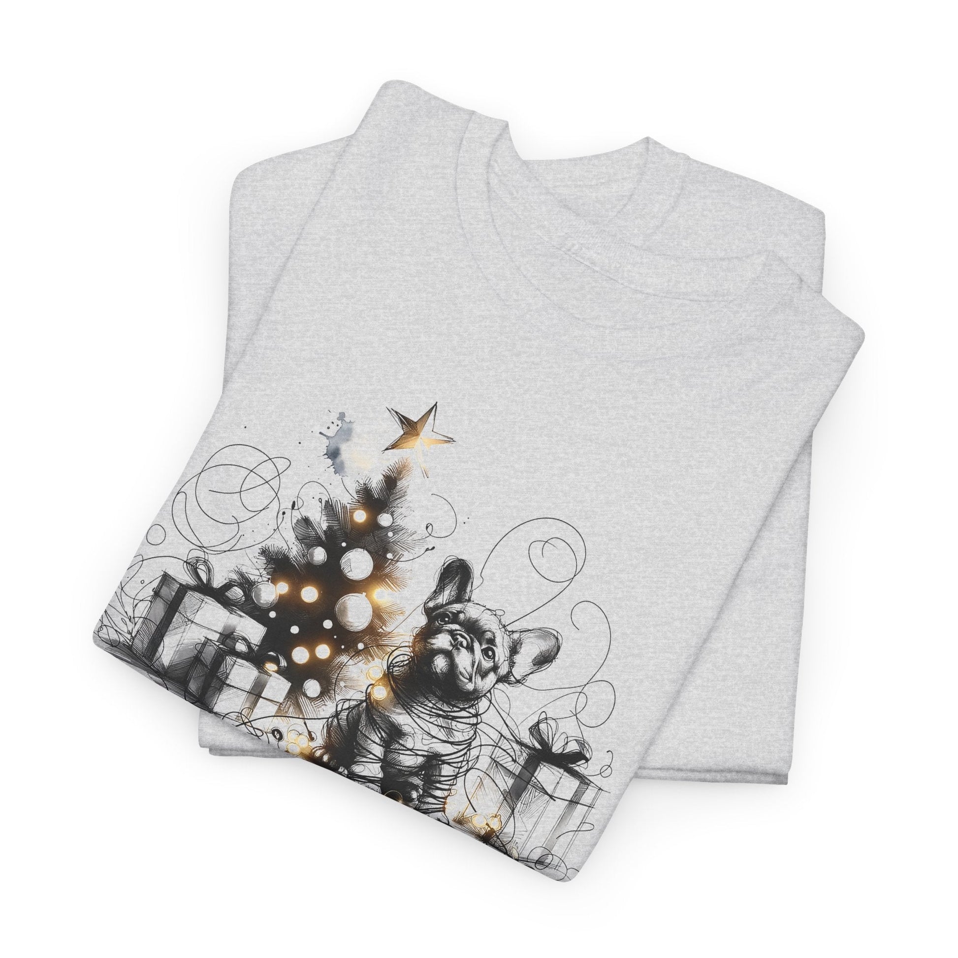 Frenchie with Lighted Tree - WhimsyInkWear