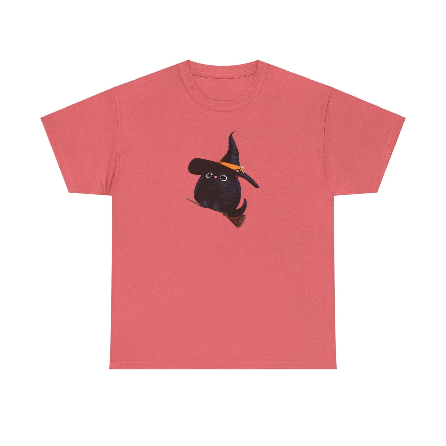 Halloween Kitty on a broom! - WhimsyInkWear