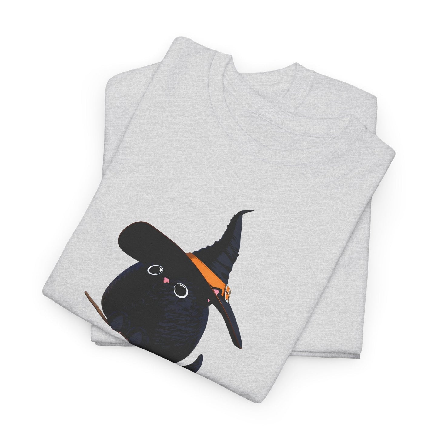 Halloween Kitty on a broom! - WhimsyInkWear