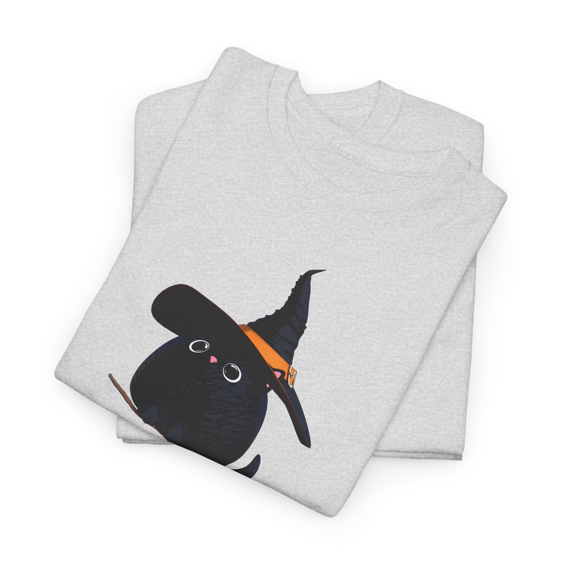 Halloween Kitty on a broom! - WhimsyInkWear