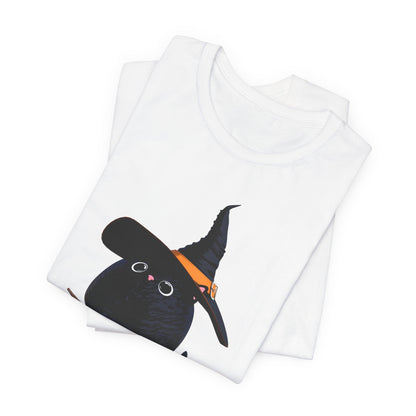 Halloween Kitty on a broom! - WhimsyInkWear