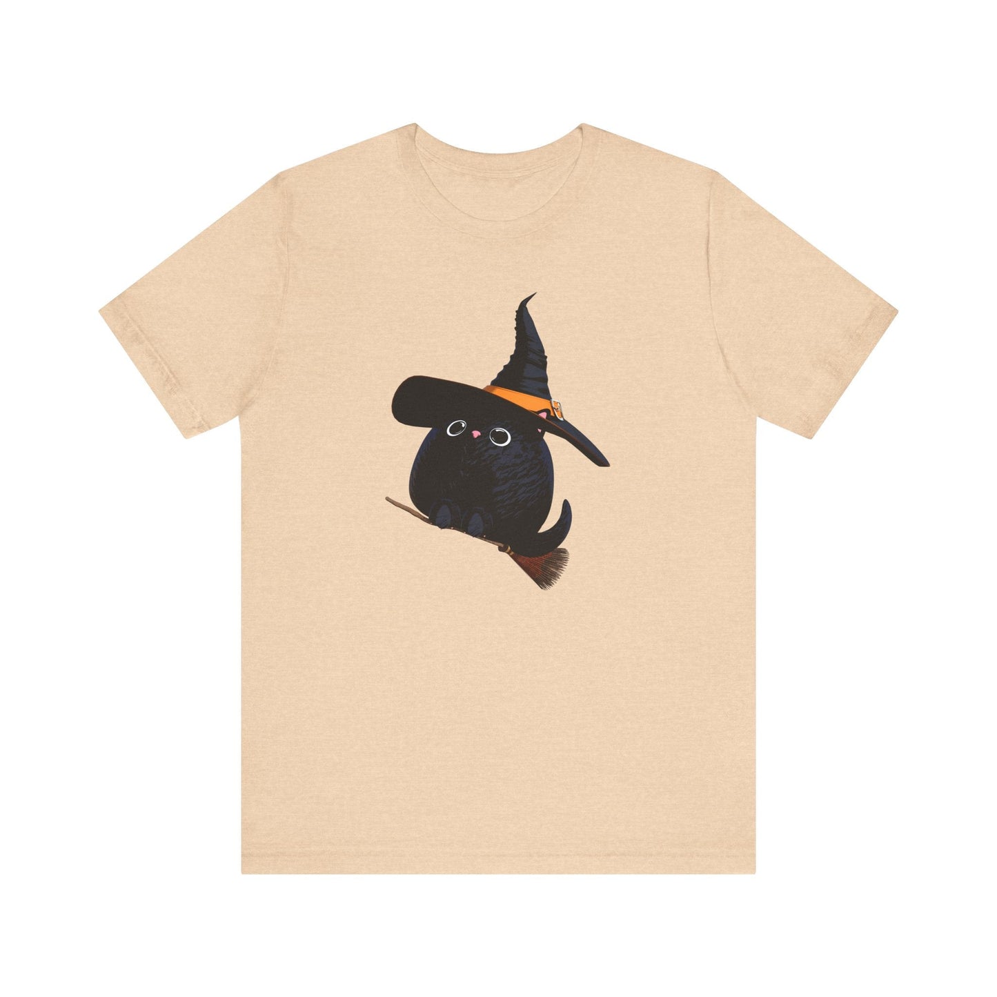 Halloween Kitty on a broom! - WhimsyInkWear
