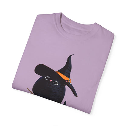 Halloween Kitty on a broom! - WhimsyInkWear