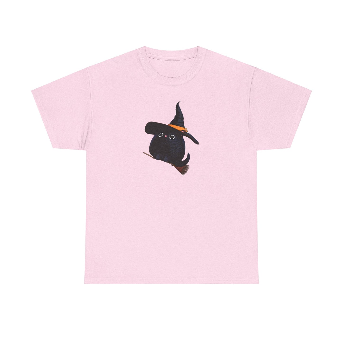 Halloween Kitty on a broom! - WhimsyInkWear
