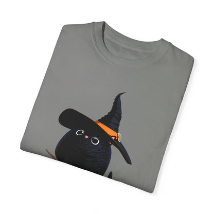 Halloween Kitty on a broom! - WhimsyInkWear